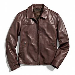COACH LEATHER BOMBER - ONE COLOR - F83613
