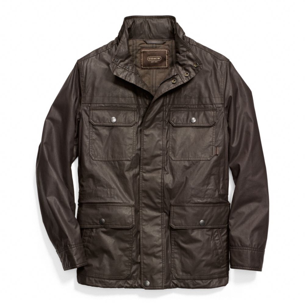 COACH F83616 Waxed Cotton Field Jacket FATIGUE
