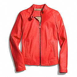 COACH ZIP LEATHER JACKET - ONE COLOR - F83635