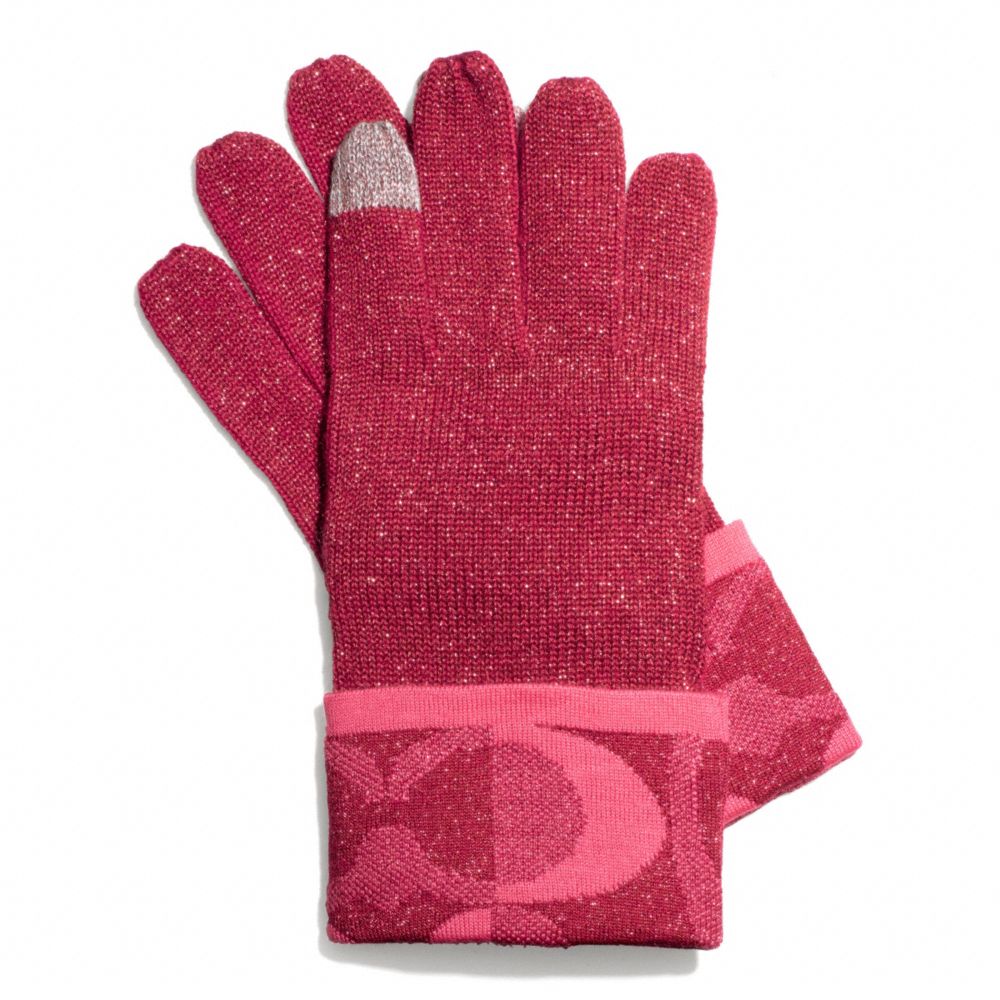 COACH TONAL DREAM C KNIT TOUCH GLOVE - ONE COLOR - F83721