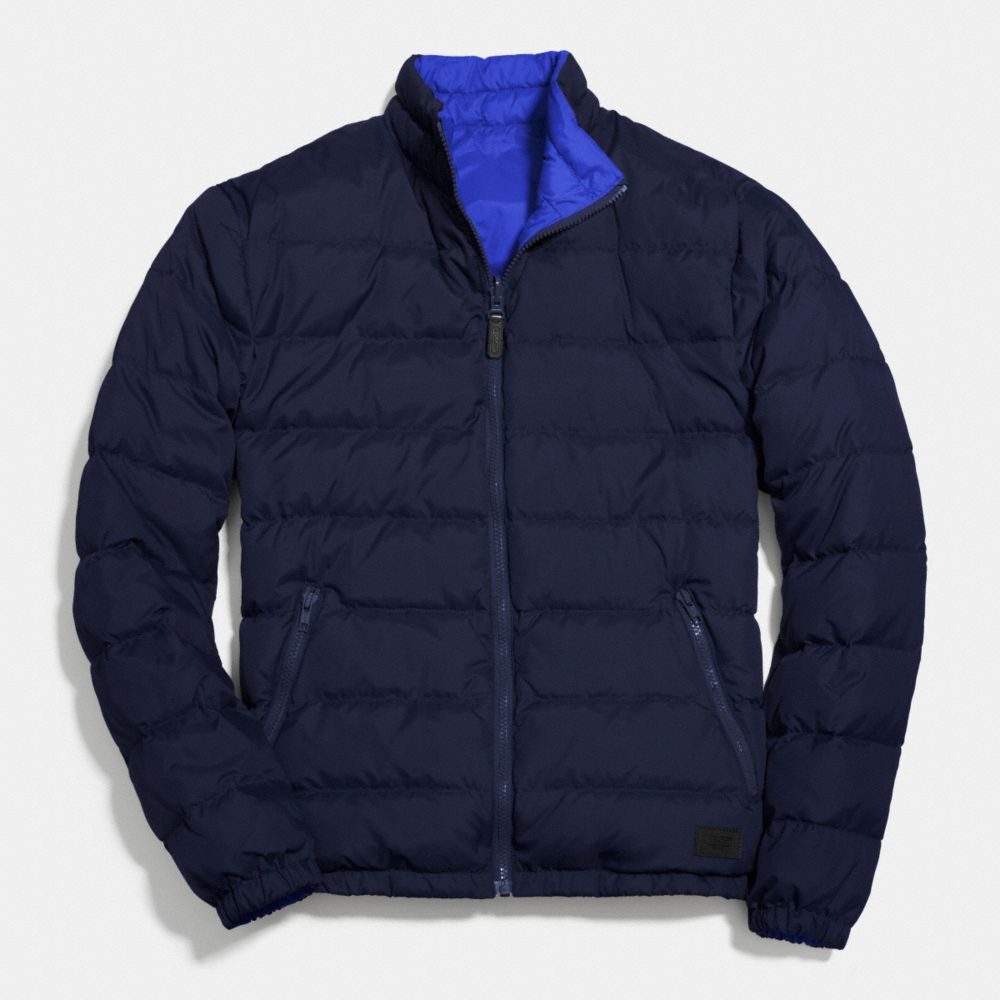 COACH f83743 PACKABLE REVERSIBLE DOWN JACKET NAVY/DENIM