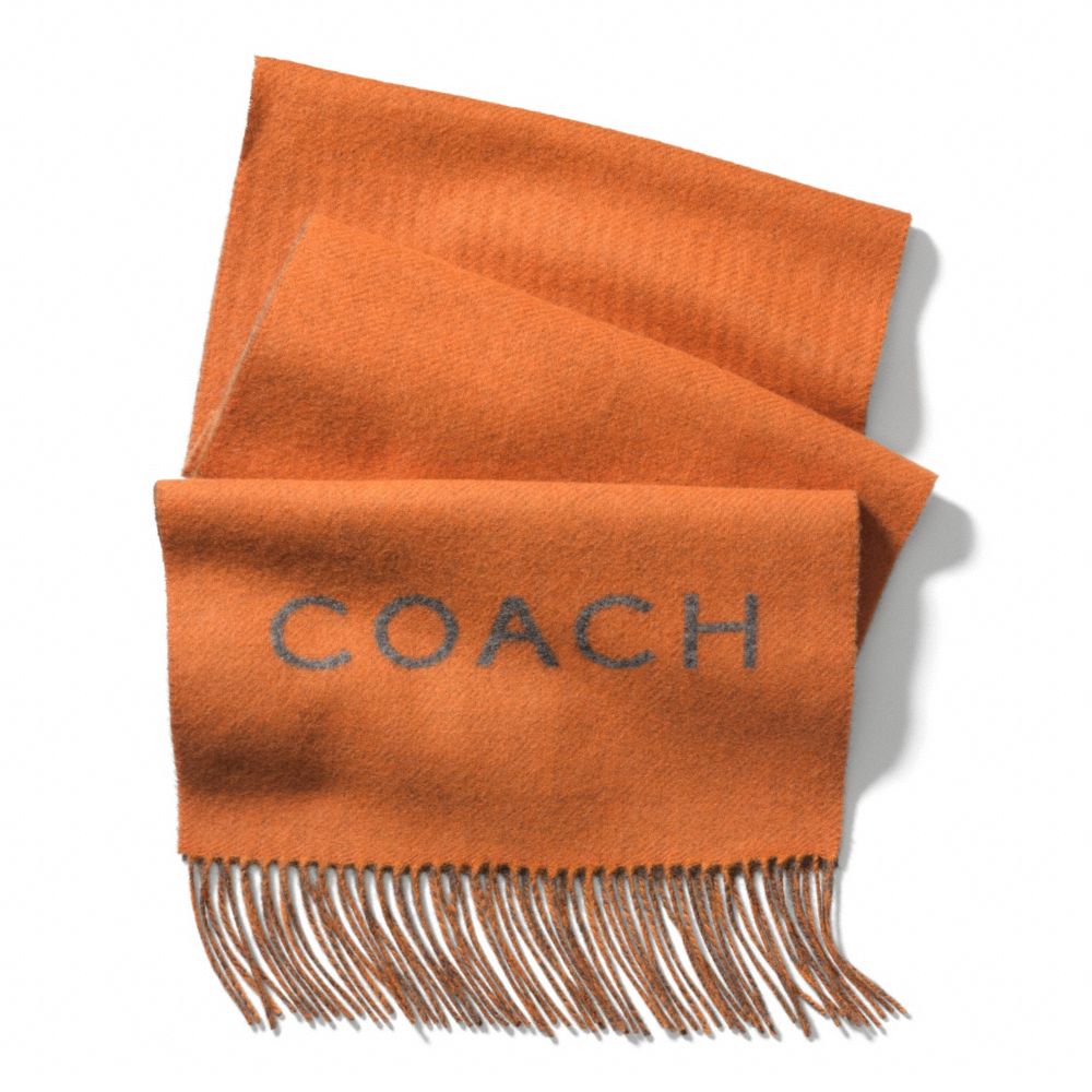 COACH BICOLOR DOUBLE FACED CASHMERE BLEND WOVEN SCARF - ONE COLOR - F83758