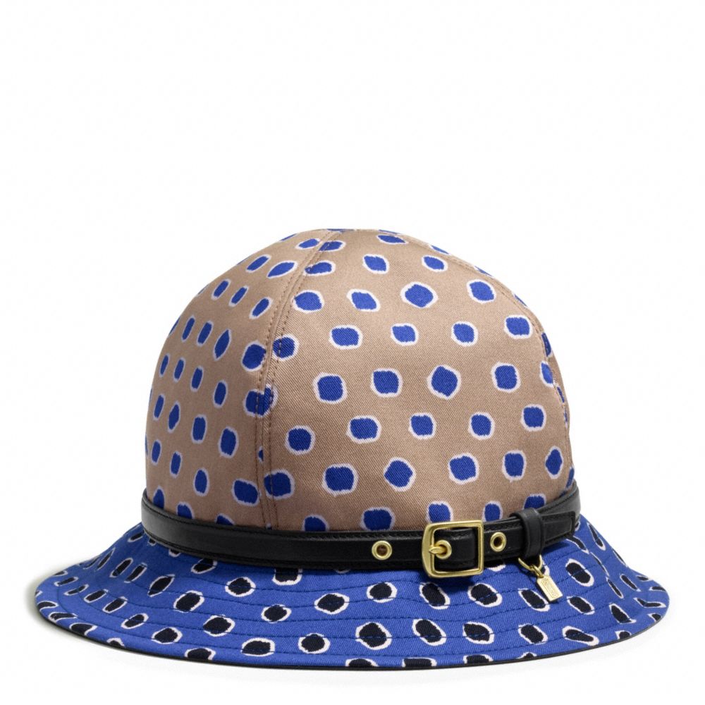 COACH F83810 4 GORE DOT PRINT HAT BLUE/MULTICOLOR