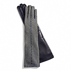 COACH F83876 Long Bonnie Stitch Knit Glove GRAY