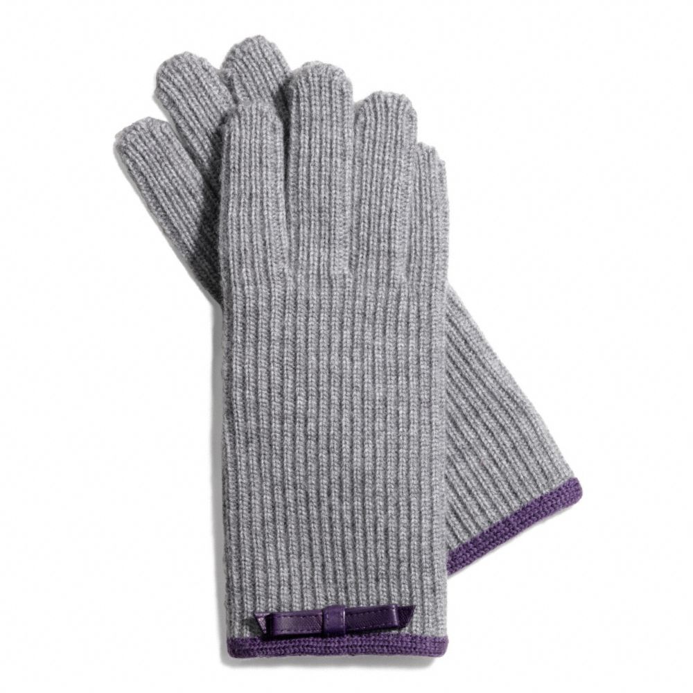 KNIT BOW GLOVE - f83883 - F83883GRY