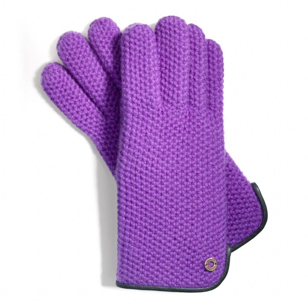 COACH f83892 HONEYCOMB KNIT GLOVE 