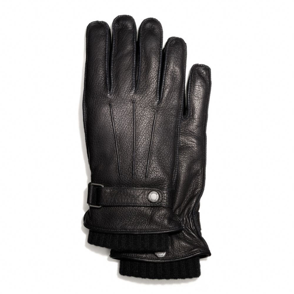 COACH F83898 - 3-IN-1 DEERSKIN GLOVE BLACK/BLACK