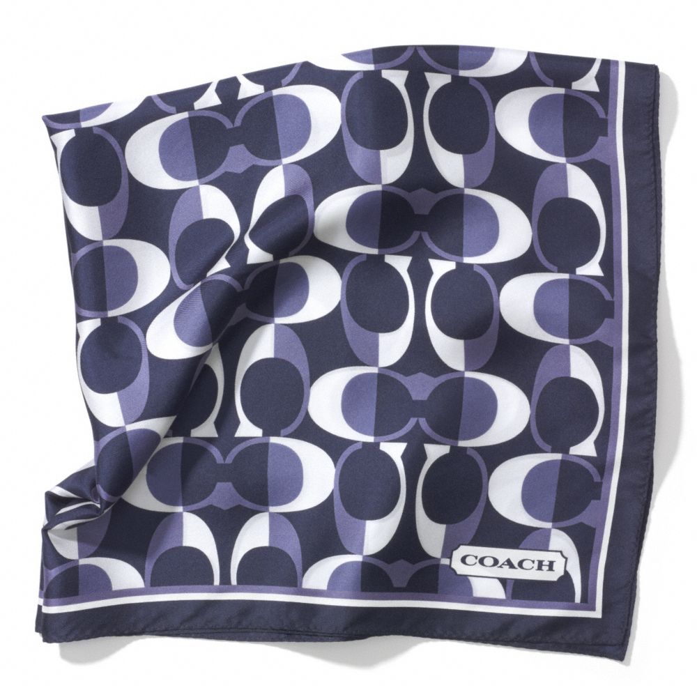 COACH f83972 PEYTON DREAM C 27 X 27 SCARF NAVY