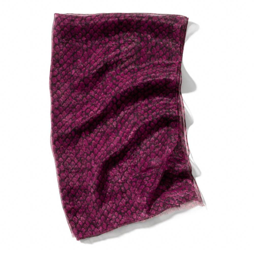 METALLIC SNAKE PRINT WRAP - f83982 - BURGUNDY