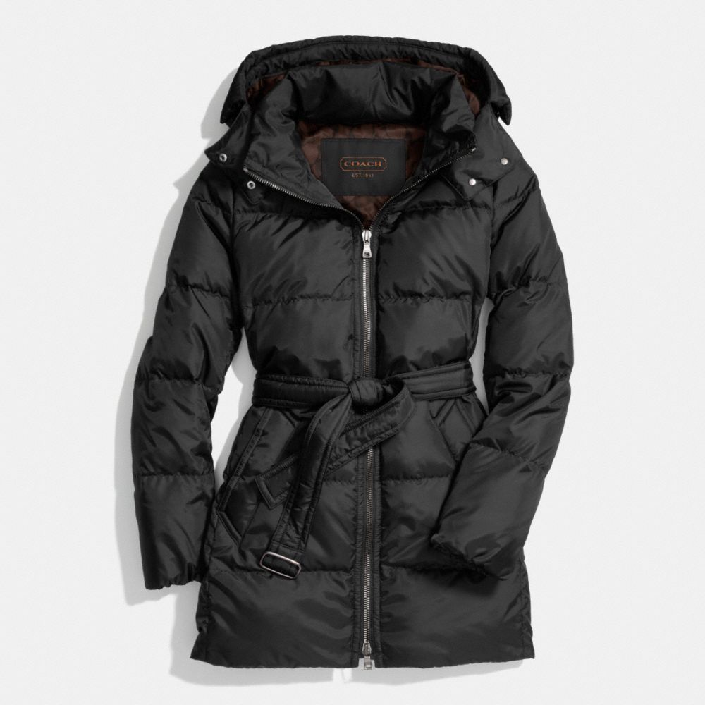 CENTER ZIP PUFFER - f83993 - BLACK