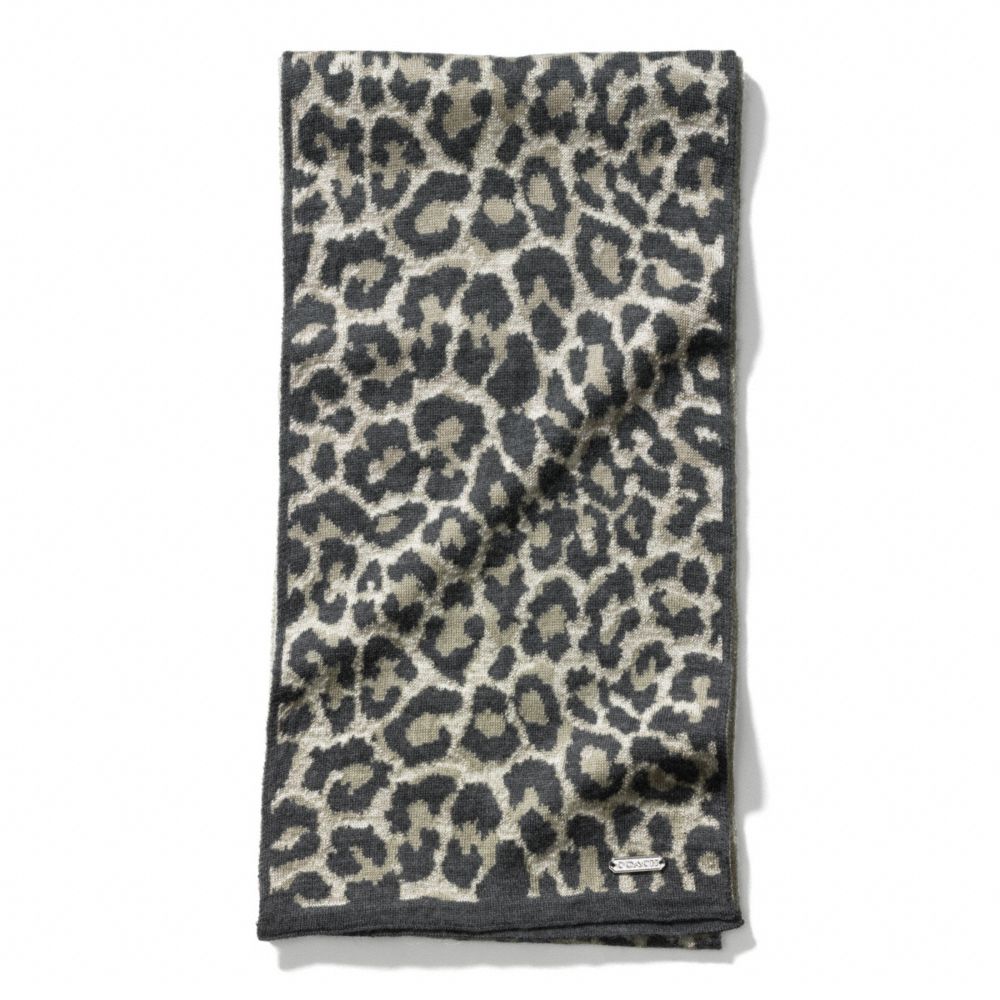 COACH OCELOT KNIT SCARF - ONE COLOR - F84013