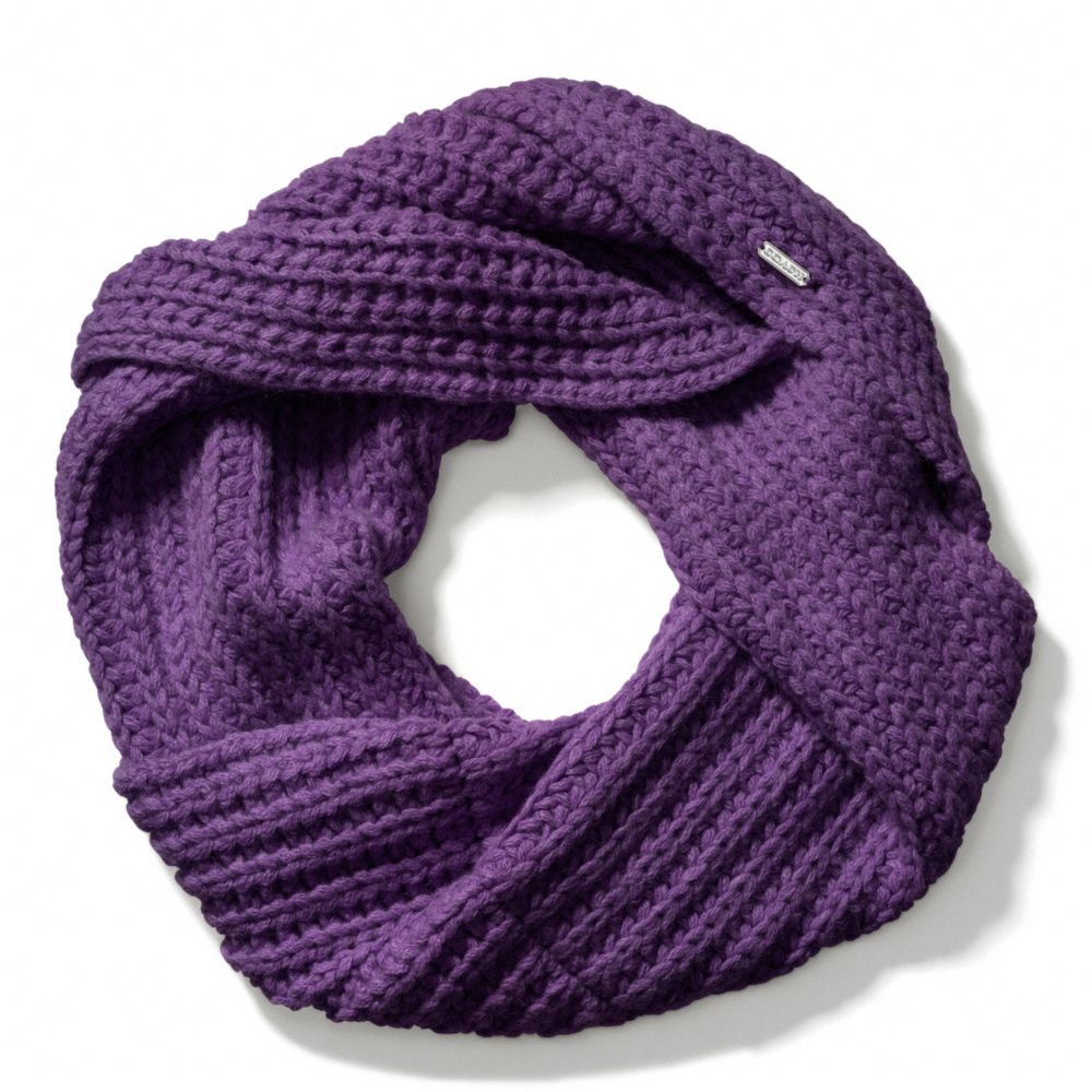 CHUNKY TWISTED COWL - f84014 - PURPLE