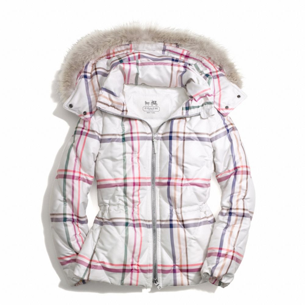 TATTERSALL SHORT PUFFER JACKET COACH F84053