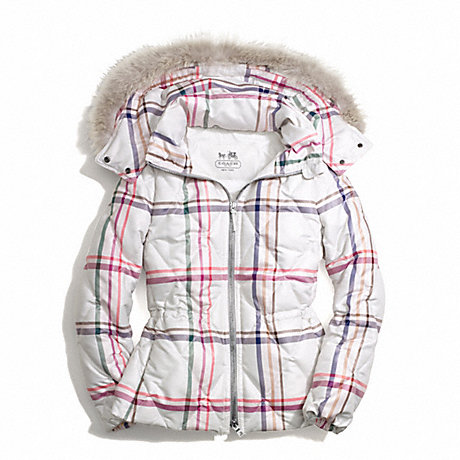 COACH F84053 TATTERSALL SHORT PUFFER JACKET ONE-COLOR