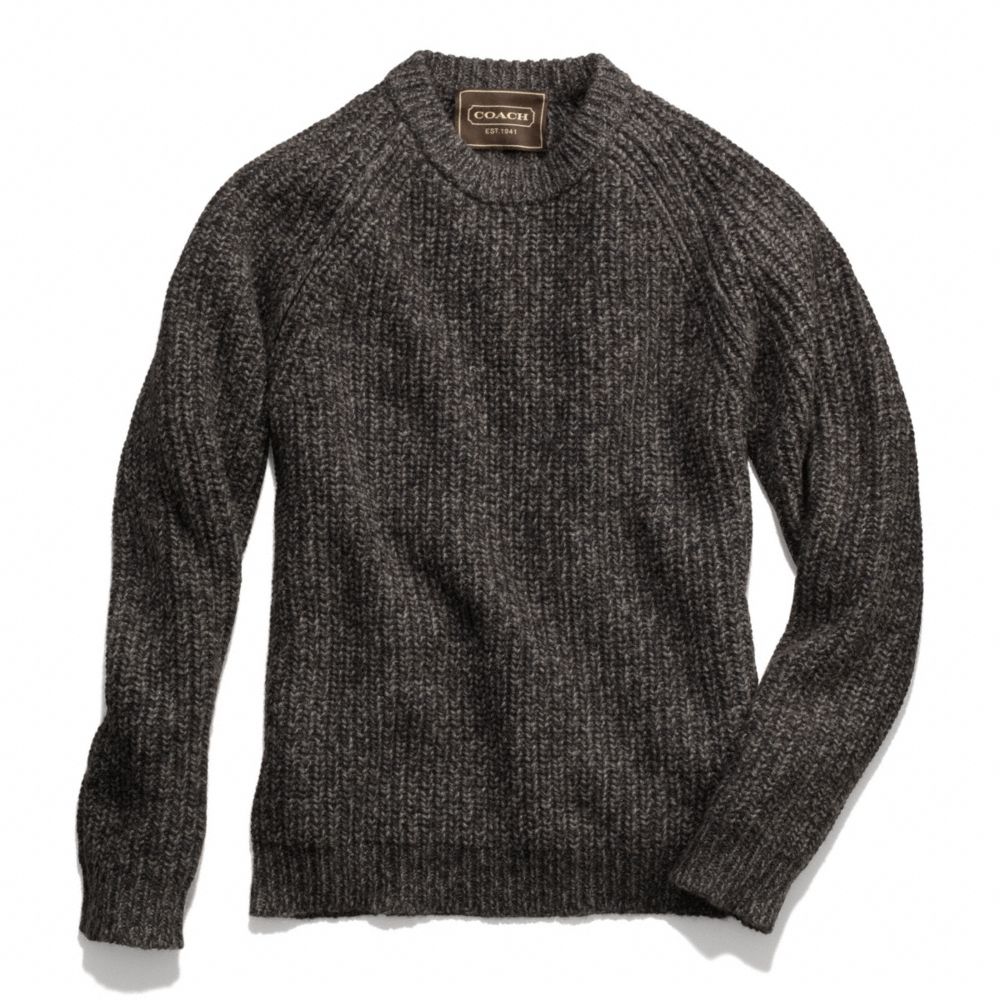 marled crew neck sweater