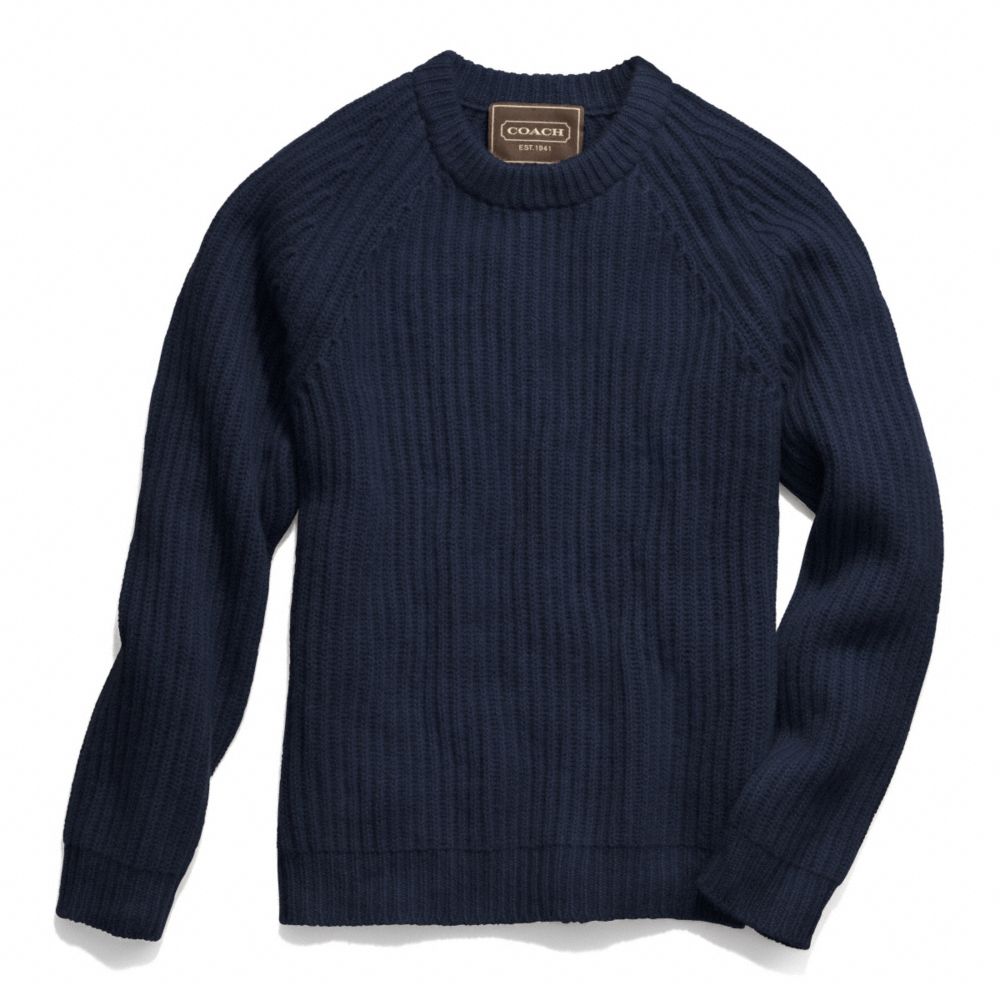 COACH SOLID CREWNECK SWEATER - ONE COLOR - F84092