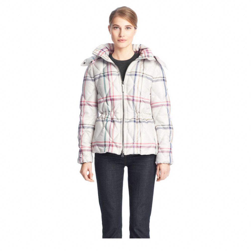 COACH f84104 TATTERSALL SHORT PUFFER JACKET 