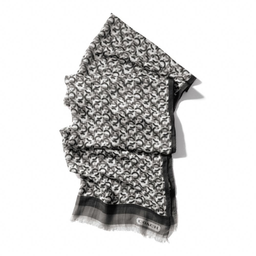 COACH f84106 MINI CHAINLINK OBLONG SCARF 