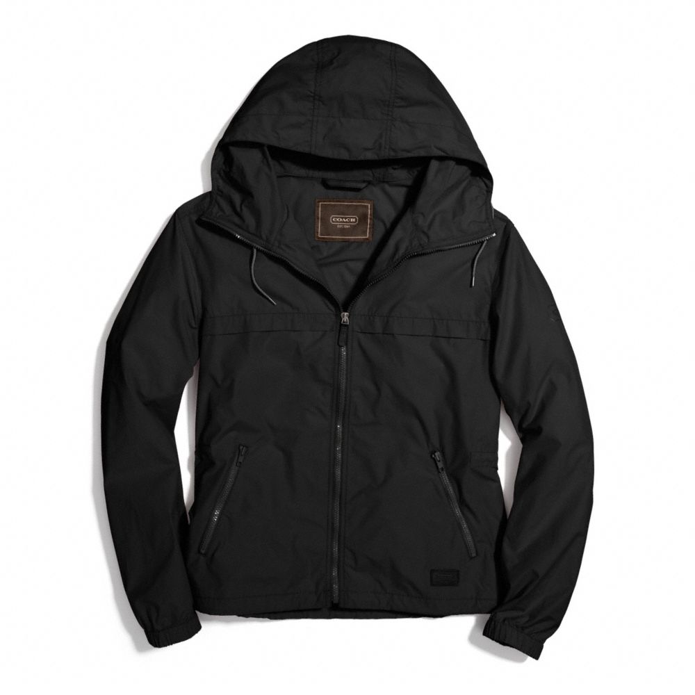 COACH PACKABLE WINDBREAKER - BLACK - F84210