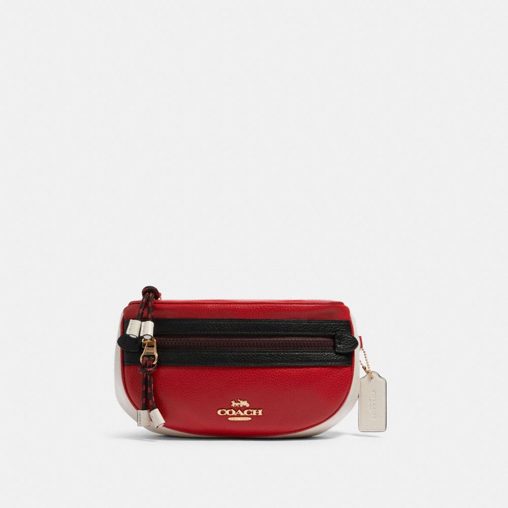 COACH F84230 VALE BELT BAG IM/BRIGHT RED