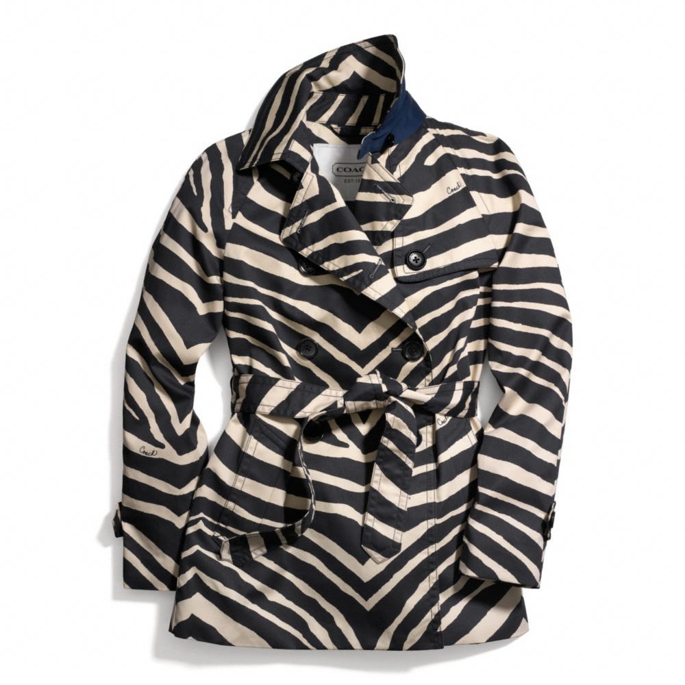 COACH ZEBRA TRENCH COAT -  - f84238