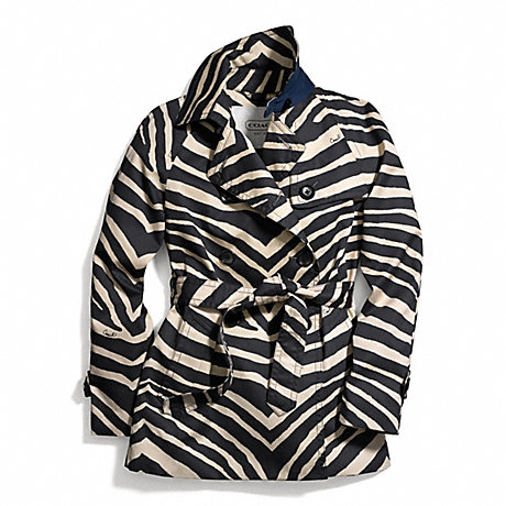 COACH F84238 ZEBRA TRENCH COAT ONE-COLOR