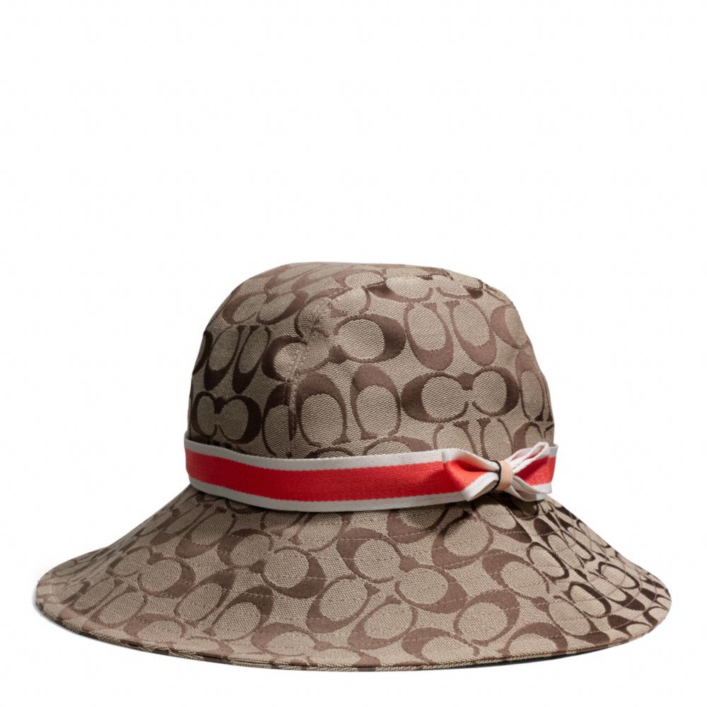 COACH f84244 CAMPBELL SIGNATURE RAIN HAT 