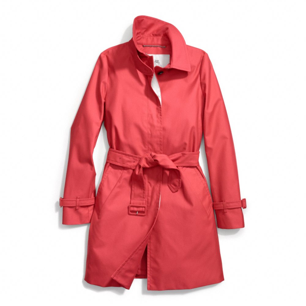 CLASSIC TWILL GETAWAY TRENCH - RED - COACH F84283
