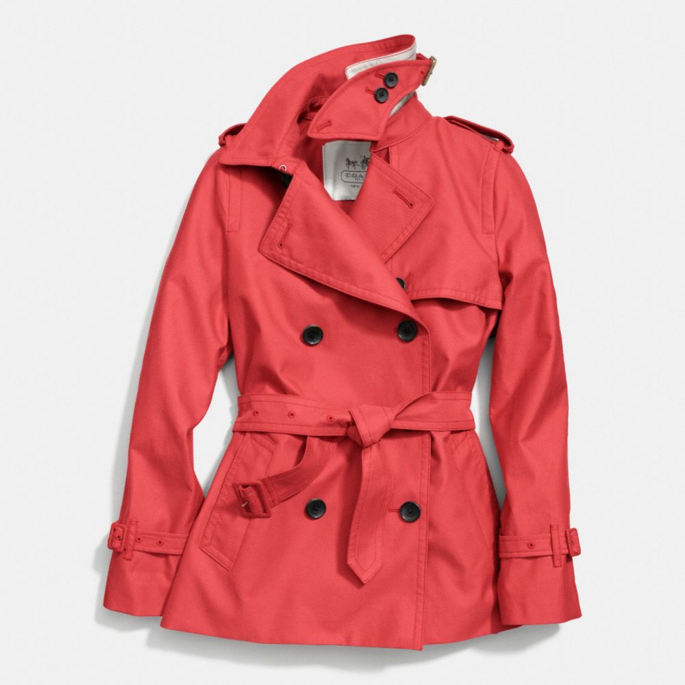 COACH F84296 Classic Short Trench  LOVE RED