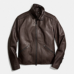 COACH F84344 York Leather Jacket MAHOGANY