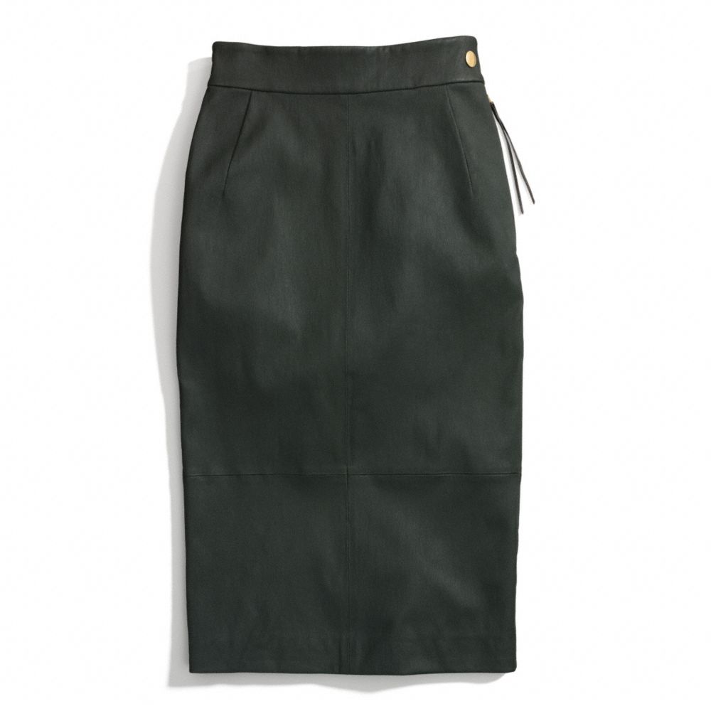COACH F84383 Leather Sexy Skirt 