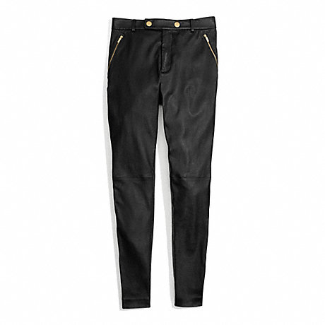COACH F84388 LEATHER HIGH WAISTED TROUSER ONE-COLOR
