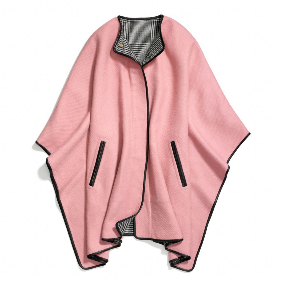 COACH F84391 Double Face Wool Blanket Cape 