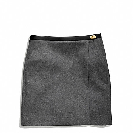 COACH F84397 DOUBLE FACE WOOL SLOUCHY WRAP SKIRT ONE-COLOR
