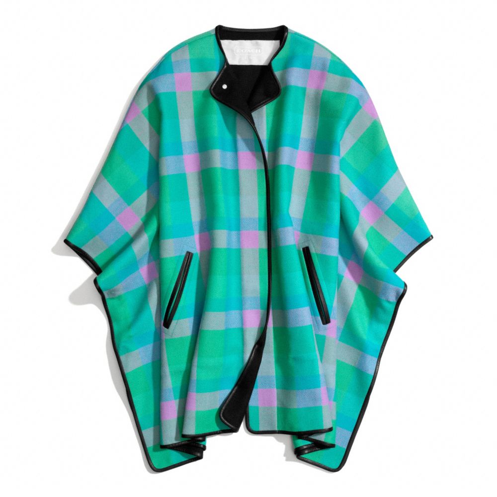 BONNIE CHECK BLANKET CAPE COACH F84403