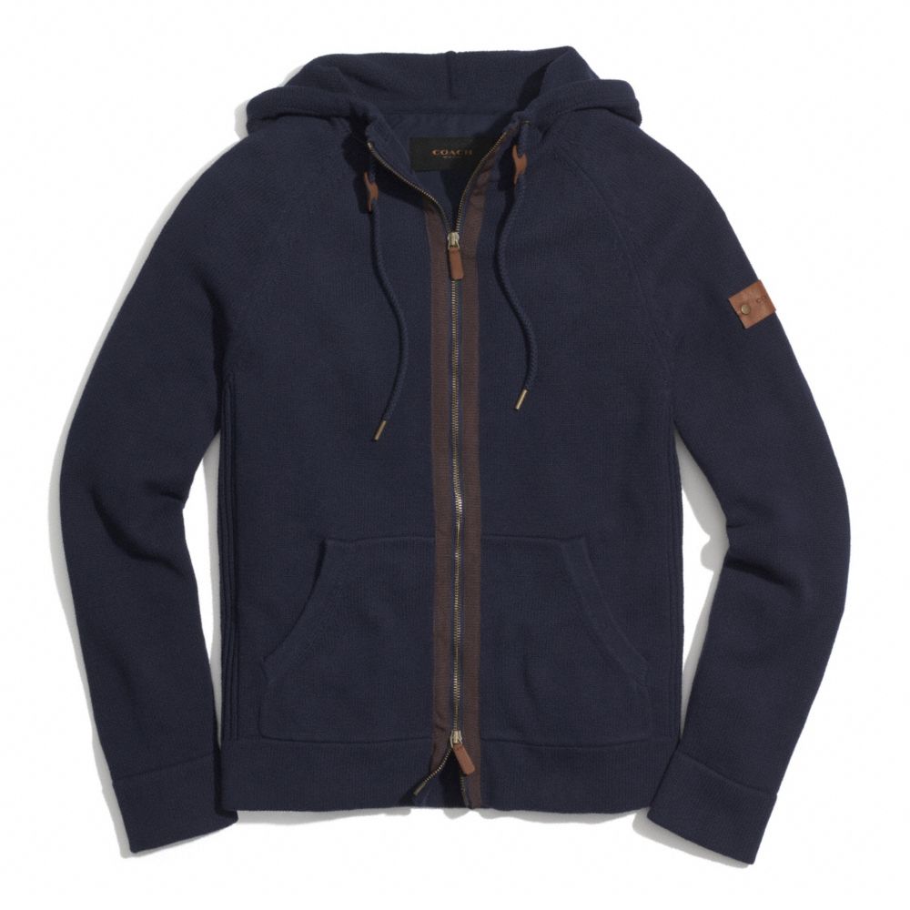 COACH COTTON ZIP HOODIE - ONE COLOR - F84513