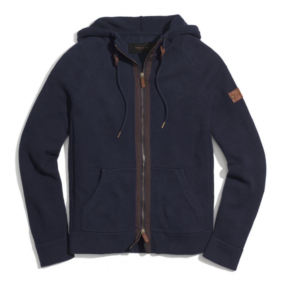 COTTON ZIP HOODIE - f84513 - F84513NAV