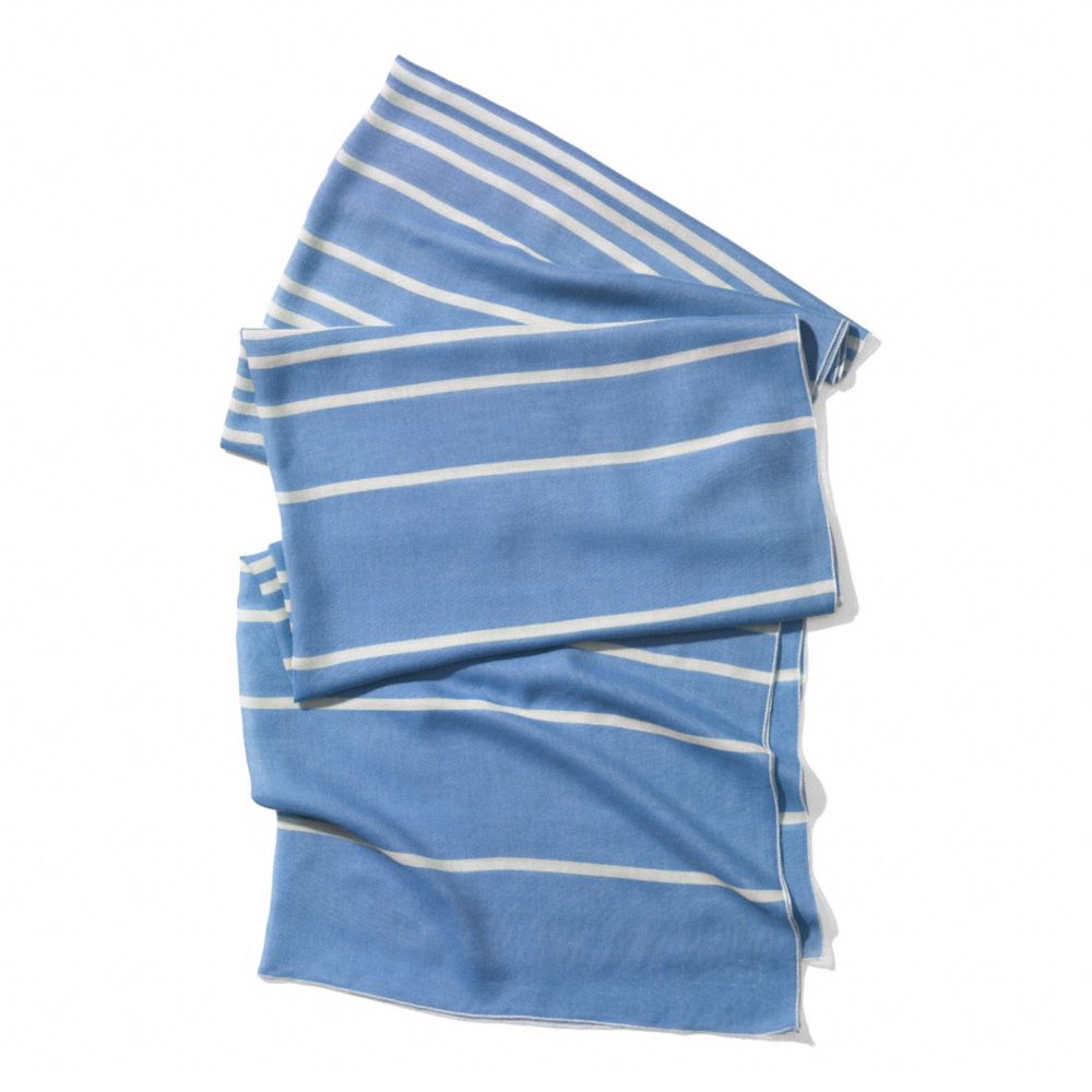 VARIEGATED STRIPE OVERSIZED WRAP - BLUE - COACH F84529