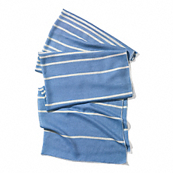 COACH F84529 Variegated Stripe Oversized Wrap BLUE
