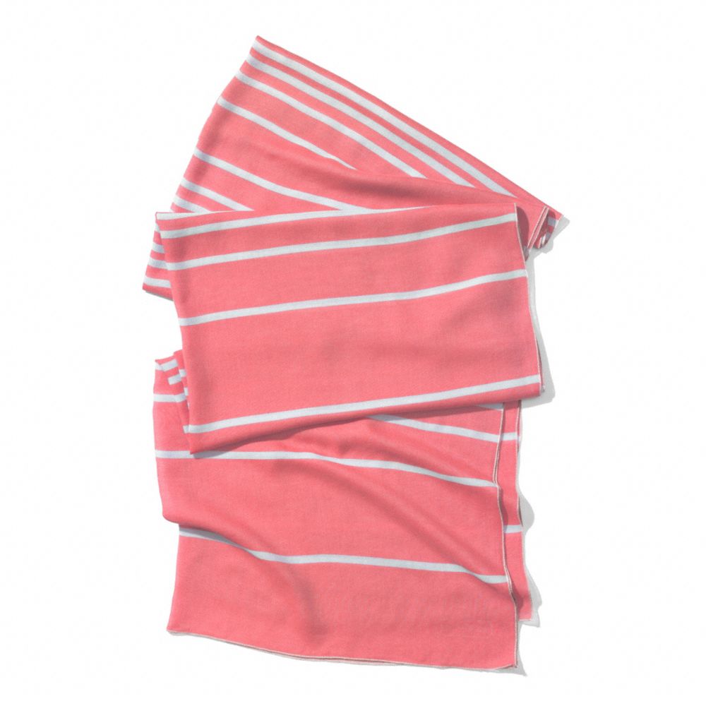 VARIEGATED STRIPE OVERSIZED WRAP - PINK - COACH F84529