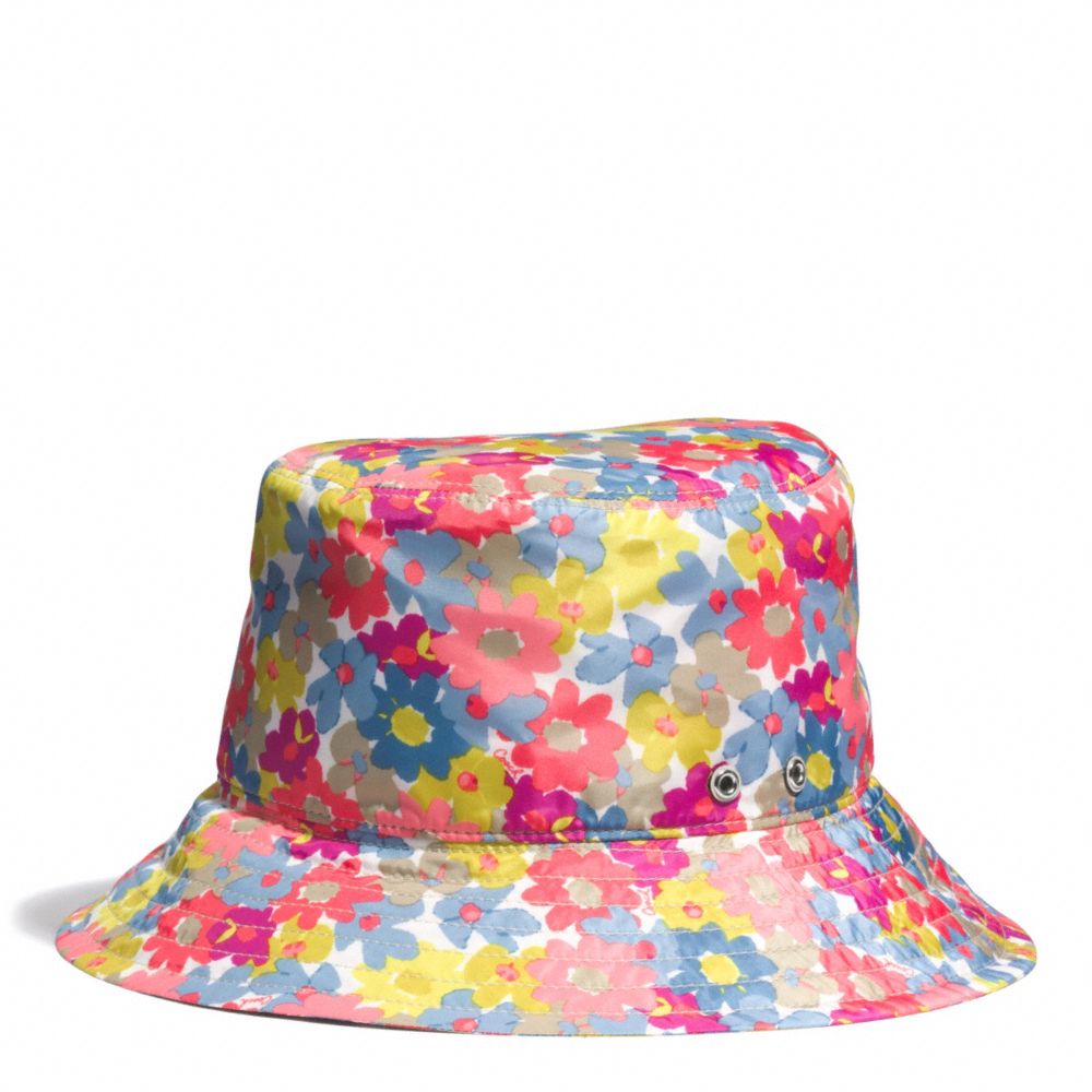 COACH F84542 Hadley Floral Crushable Rain Hat 