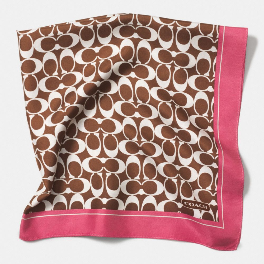 COACH F84562 SIGNATURE C 27 x 27 SCARF LOGANBERRY