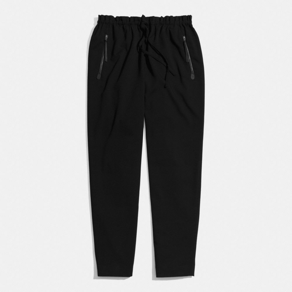 WOVEN SLOUCHY TRACK PANT - BLACK - COACH F84570