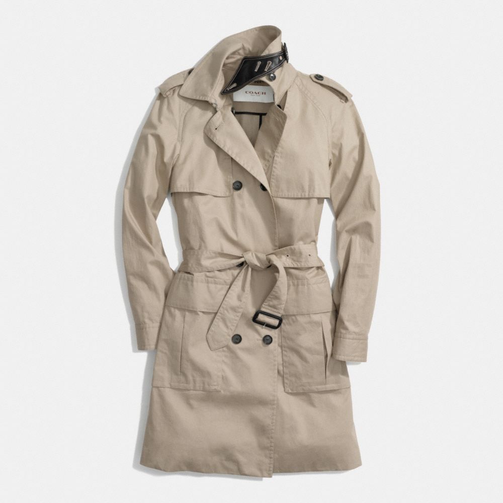 COTTON SUMMER TRENCH - KHAKI - COACH F84571