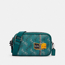 COACH F84639 - CROSSBODY POUCH WITH HORSE AND CARRIAGE PRINT QB/VIRIDIAN SAGE MULTI