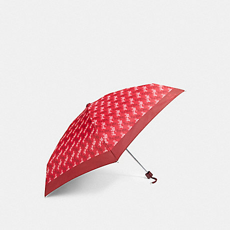 COACH MINI UMBRELLA WITH HORSE AND CARRIAGE PRINT - BRIGHT RED/CHERRY - F84671