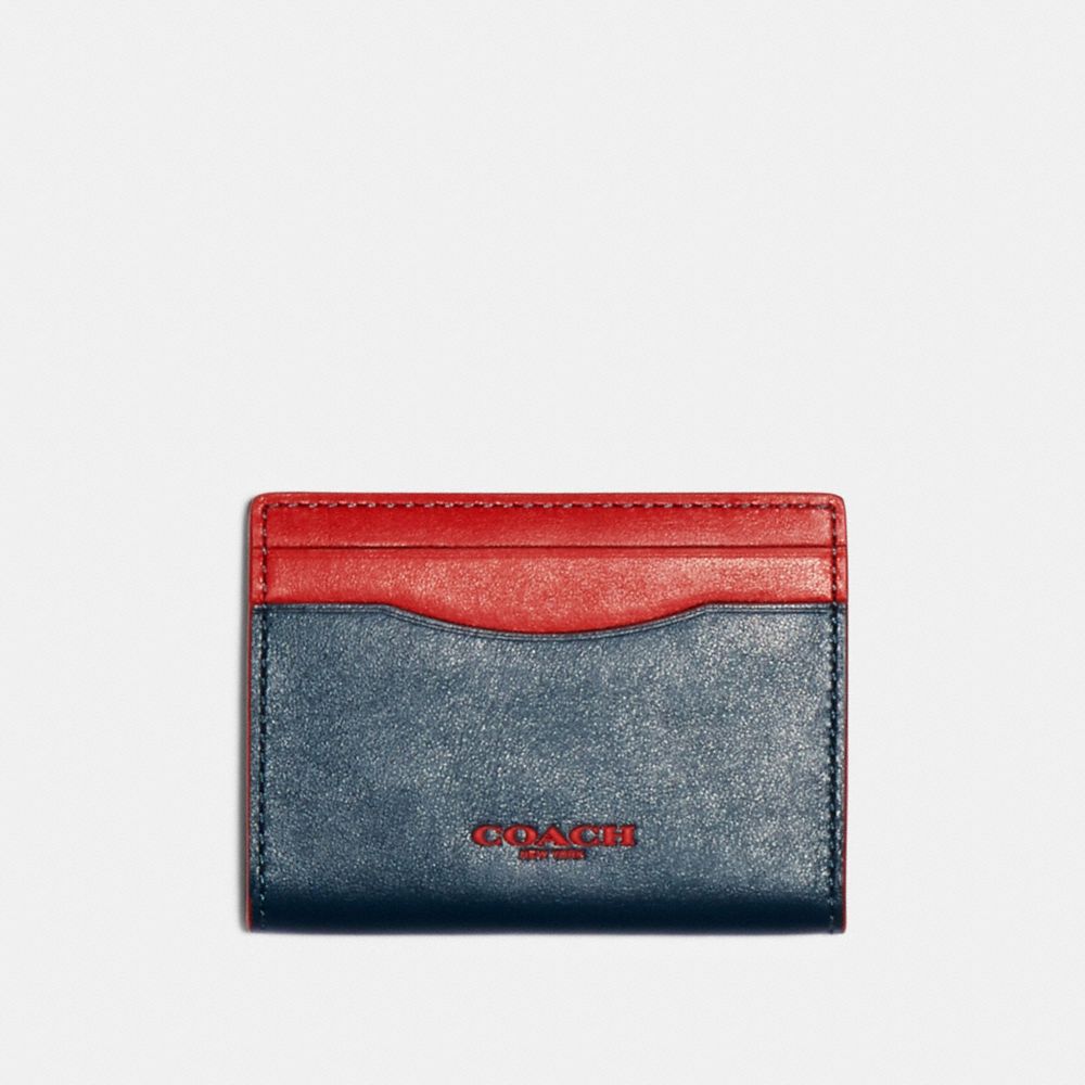 COACH F84744 - MAGNETIC CARD CASE IN COLORBLOCK - AEGEAN SPORT RED ...