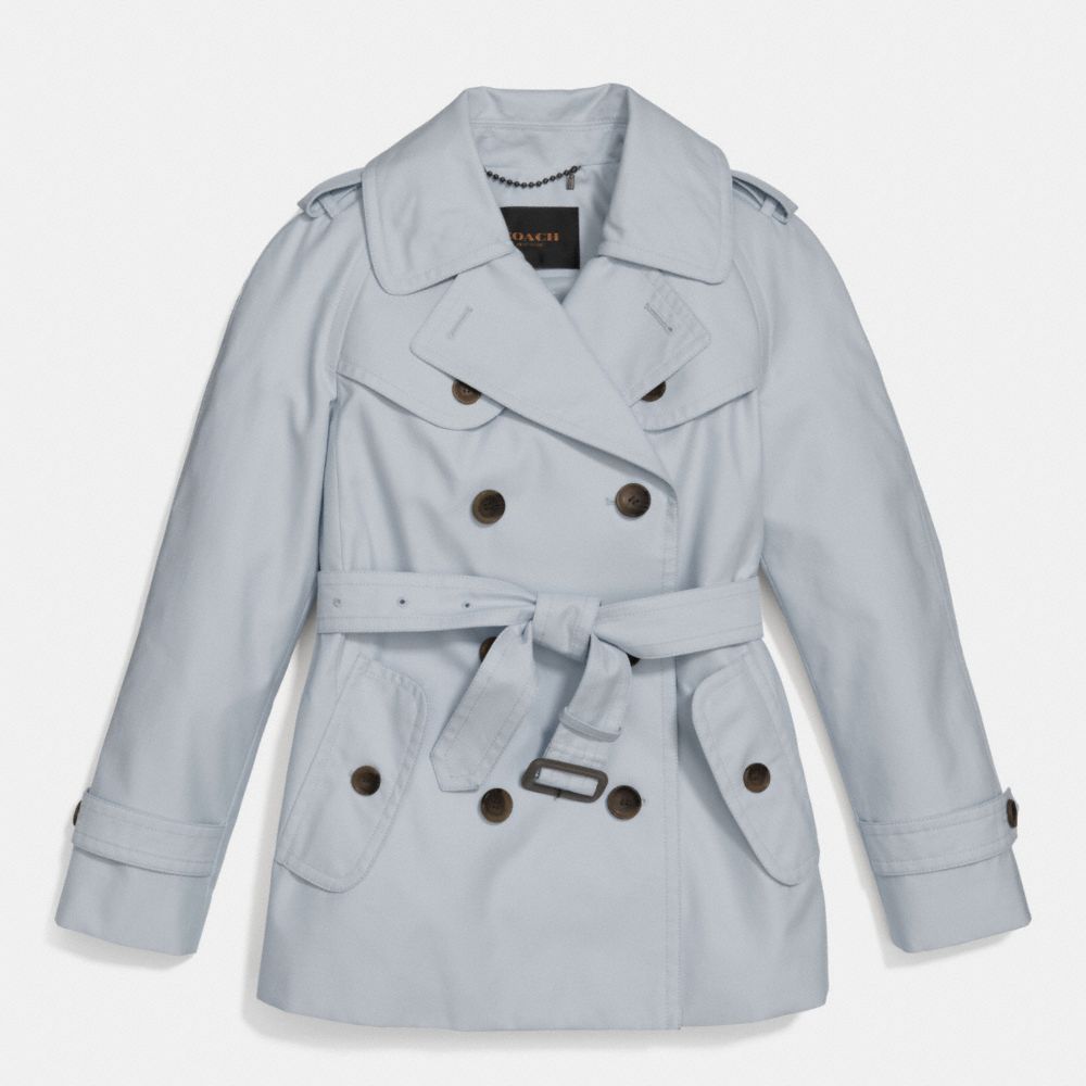 COACH SHORT TRENCH - CHAMBRAY - f84759