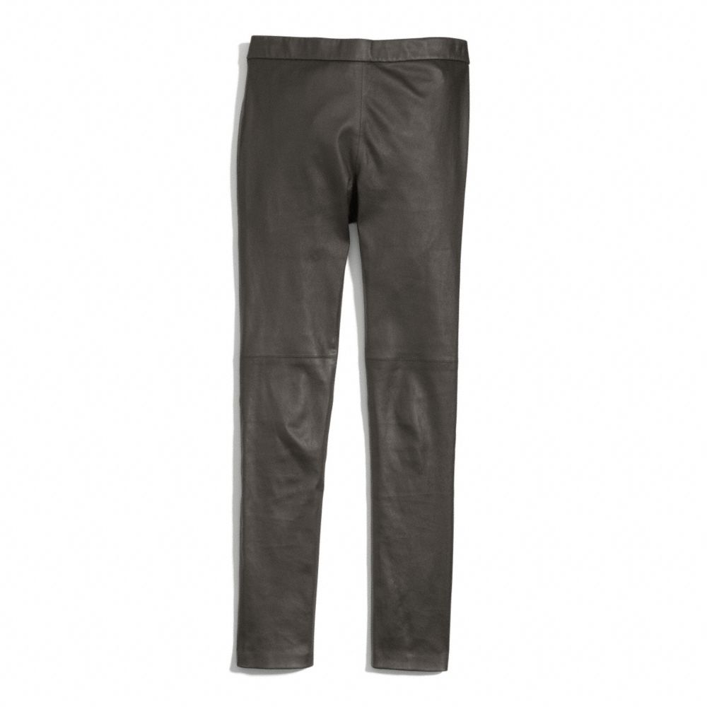 COACH F84823 Leather Stretch Pencil Pant GRAY