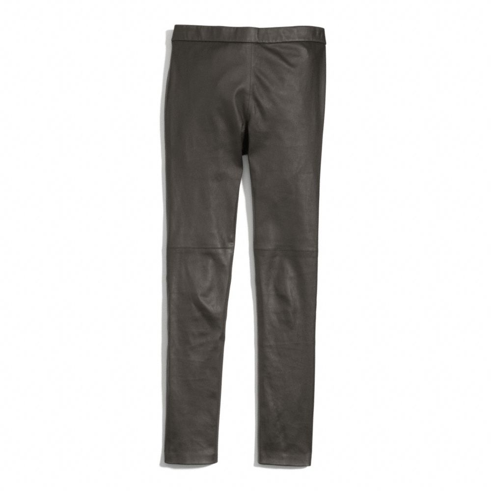 COACH F84823 - LEATHER STRETCH PENCIL PANT GRAY